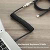 3M Type C Coiled Keyboard Cable With Aviator Connector Usb Mechanical Keyboard Wire For Desktop Computers