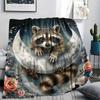1Pc Cute Animal Print Flannel Blanket, High quality Comfortable for All Seasons, Home Decor, Warmth and Comfort, Perfect for Christmas Gifts 27