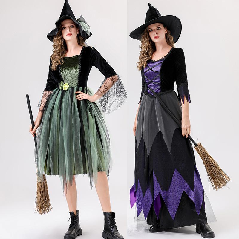 Cosplay Costume Witch With Polyester Material For Halloween And Parties Cosplay