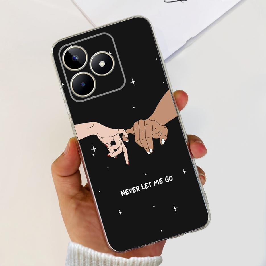 Etui na Realme Note 50 RMX3834 Uroczy Kot Malowane Pokrowiec Miękki Silikonowy Pokrowiec na Telefon Na Realme Note 50 Note50 Tylna Pokrywa 6.74'' Torby