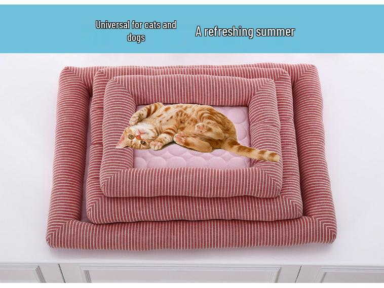 Cooling Ice Silk Mat Cat & Dog Bed for Summer