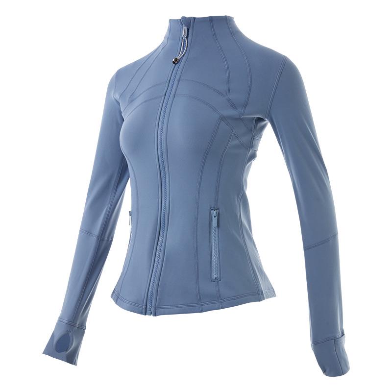 

Женская облегающая куртка для йоги Lulu - Летняя спортивная одежда с длинными рукавами на молнии M