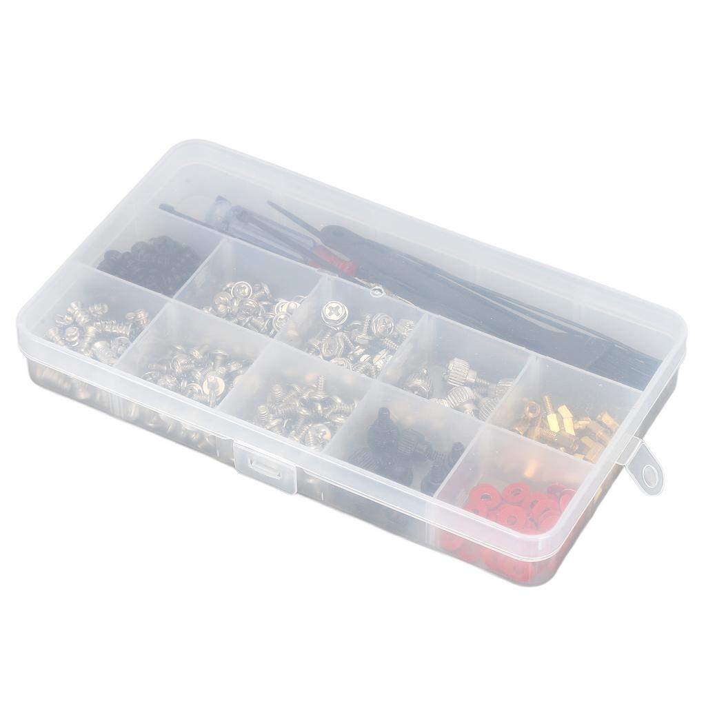 362Pcs Computer Screw Set Cable Tie Screwdriver Washer Cleaning Brush Maintenance Kit