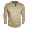 Men S Long Sleeve Henley Shirt Bamboo Cotton Button T Shirt Basic Top