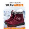 Women's High-Top Thermal Snow Boots with Velcro Fastening Fleece-Lined Women's Boots Casual Women's Shoes Autumn Style