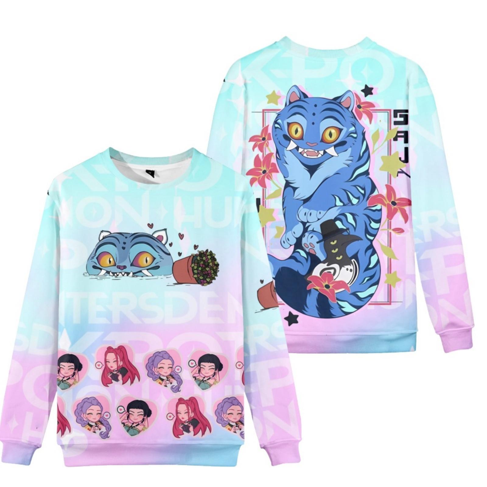 

Модный и повседневный свитшот с длинными рукавами и круглым вырезом с принтом 160