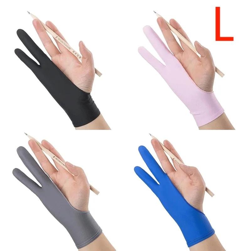 Tweevingerige Anti-touch Schilderhandschoen Voor Tekentablet Rechter en Linker Handschoen Anti-Vlekken Voor iPad Scherm Bord 1-4 stuks beige