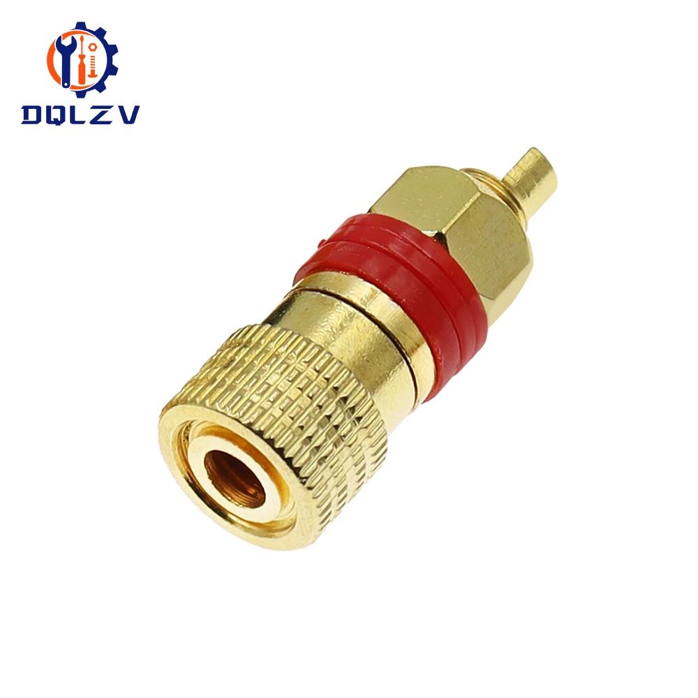 Gold Plated Amplifier Speaker Terminal Binding Post Banana Plug Socket Connector Suitable for 4mm Banana Plugs Connector