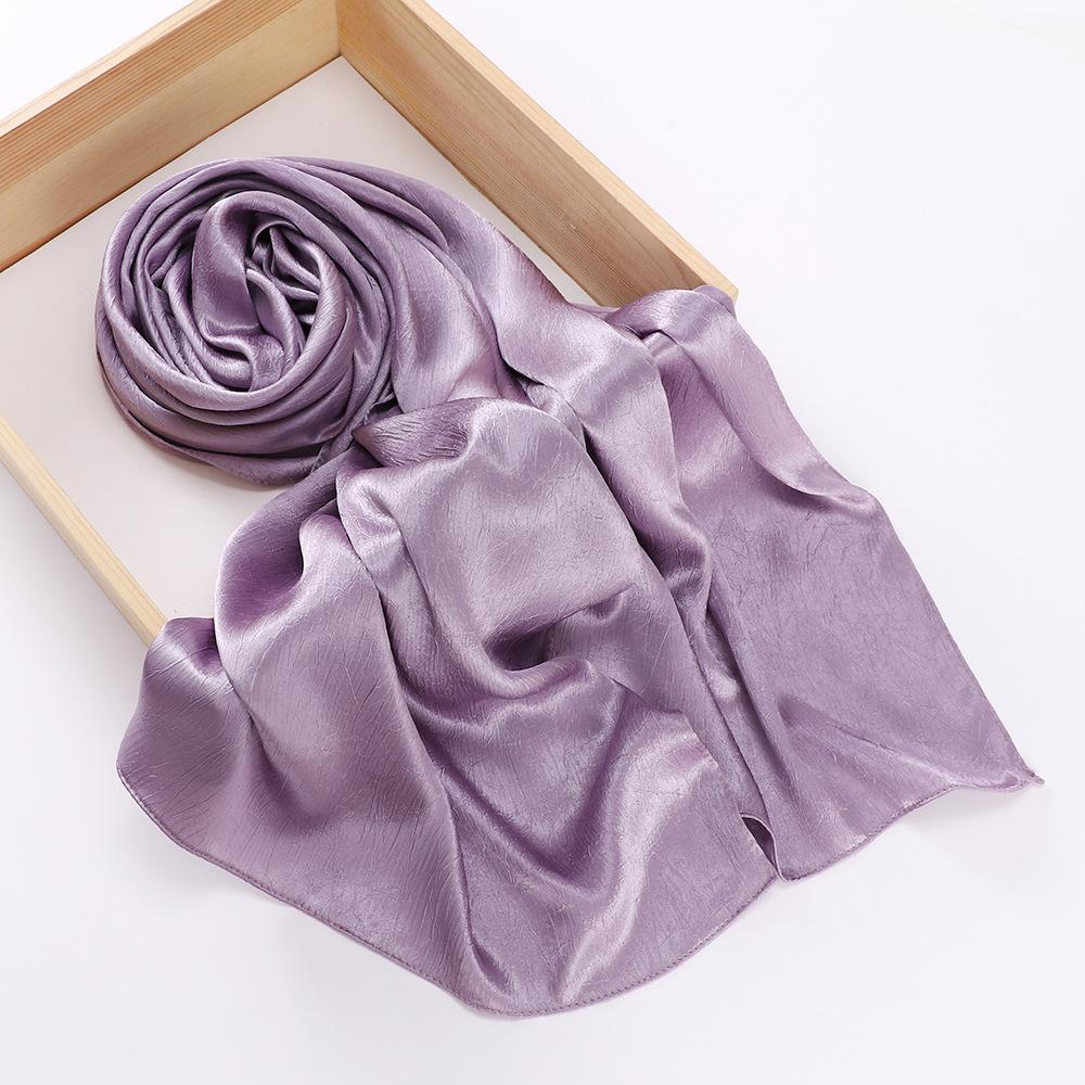 Chiffon Hijab Silk Scarf For Women Scarves Luxury Bandana Headband Headscarf Shawl Chic Muslim Woman Turban Hijabs