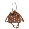 Bucket Design PU Leather Crossbody Bag  Punk Style Rivet Shoulder Purses and Handbags Motorcycle Bolsas Feminina Clutch Bag