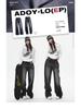 Women's Wide-Leg Black-Gray High-Waisted Jeans - Autumn/Winter 2023