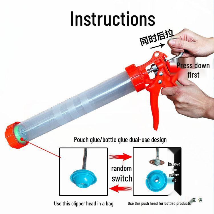 Automatic Structural Adhesive & Sealant Gun for Silicone and Glass - Home & Window Decoration Tool