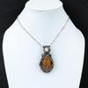 Citrine & Moonstone Gemstone Handmade Pure Copper Wire Wrap Jewelry Pendant For Thanksgiving