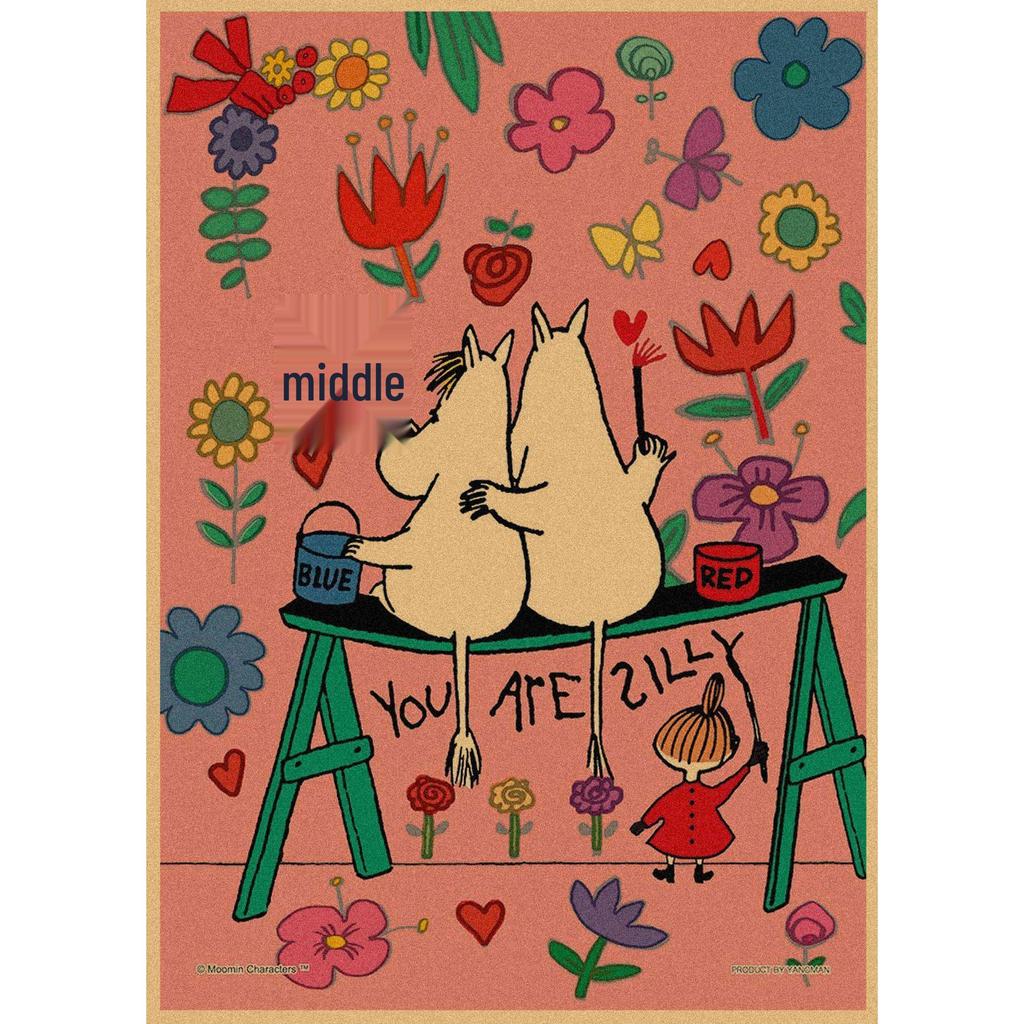 Moomin Family Retro Cartoon Poster Wall Art Mural 397