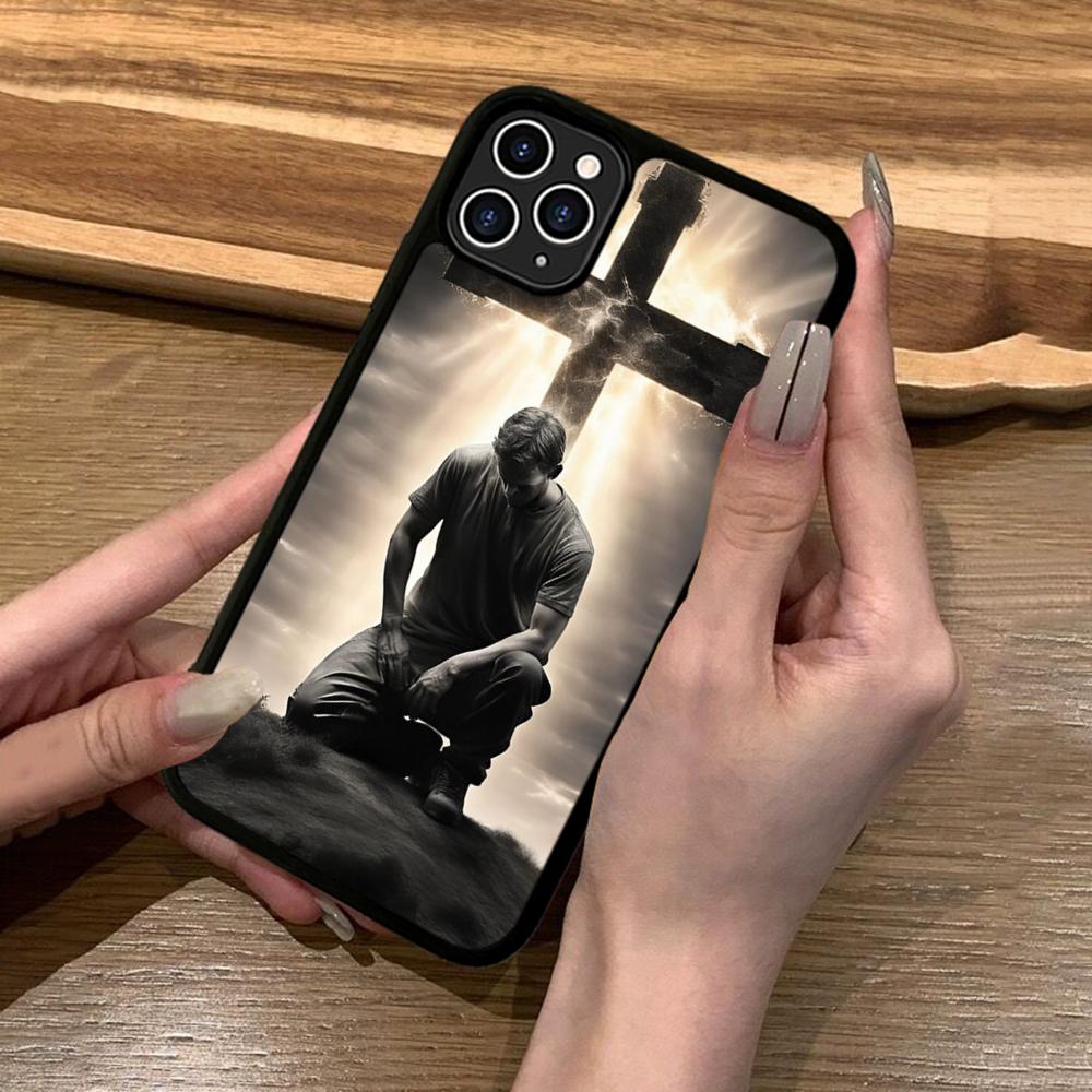 Bible Christian Jesus Cross Phone Case Silicone PC+TPU For For IPhone 11 12 13 14 15 16 Plus Pro Max Cover