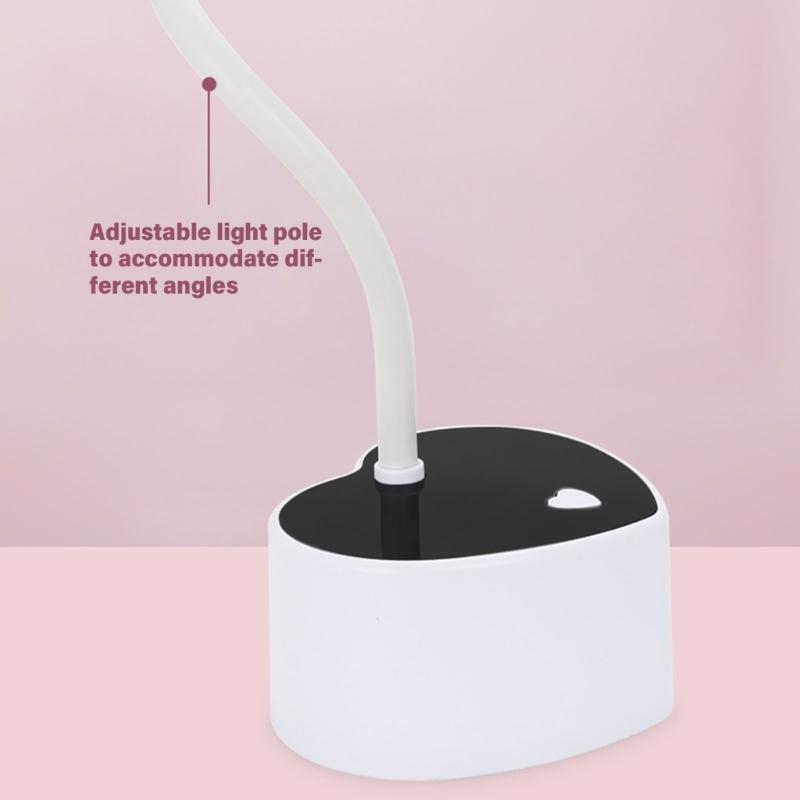 Quick-Drying Nail Dryer Rechargeable Nail Lamp with Heart Base Flexible Nail Light UV LED Nail Lamp for Gels Nails