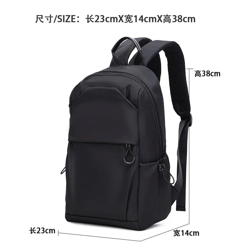 Small Men's Backpacks Sports Outdoor Man School Bag Fashion Oxford Cloth Mini Travel Shoulder Bags for Male 2024 Black Rucksack