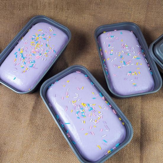 Weiches langsam aufsteigendes Kuchen-Quetschspielzeug Realistisches Taro-Creme-Dessert Fidget zur Stressbewältigung Tragbares Dekompressions-Gadget für Kinder Erwachsene Sensorisches Spielzeug