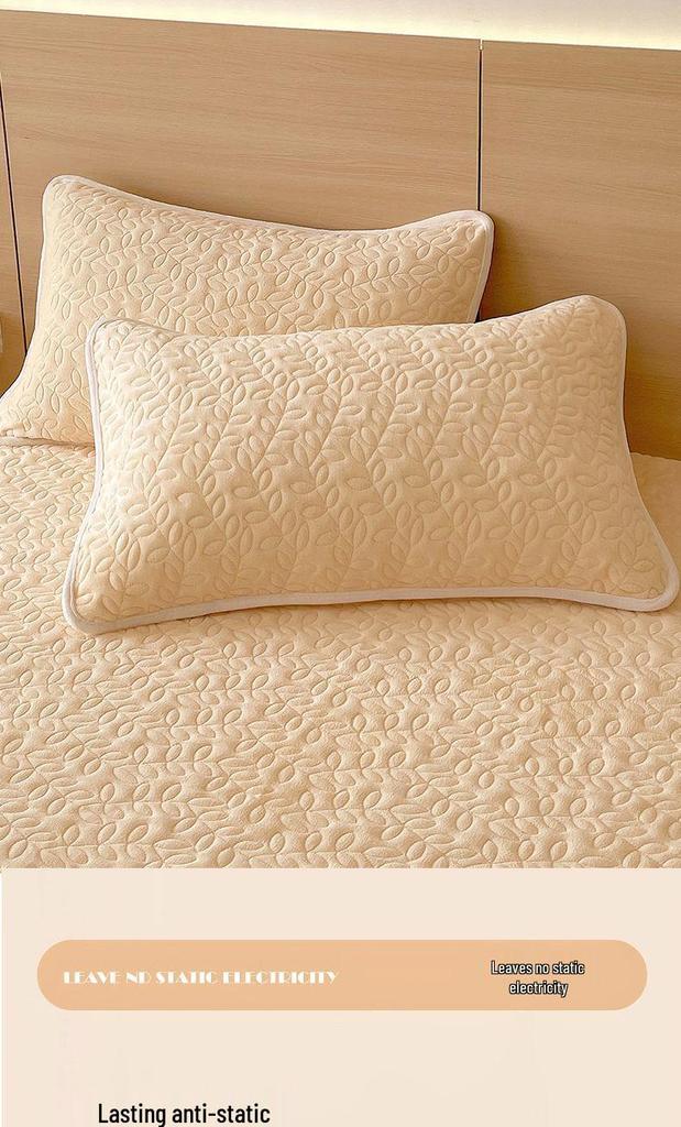 Autumn/Winter Fleece Quilted Milk Pillowcase 48x74cm - Enhanced Warmth for Home & Dorm