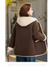 Women's Hooded Lamb Wool Cotton Jacket - Velvet, Thick, Casual Winter Coat for Middle-Aged & Elderly Moms