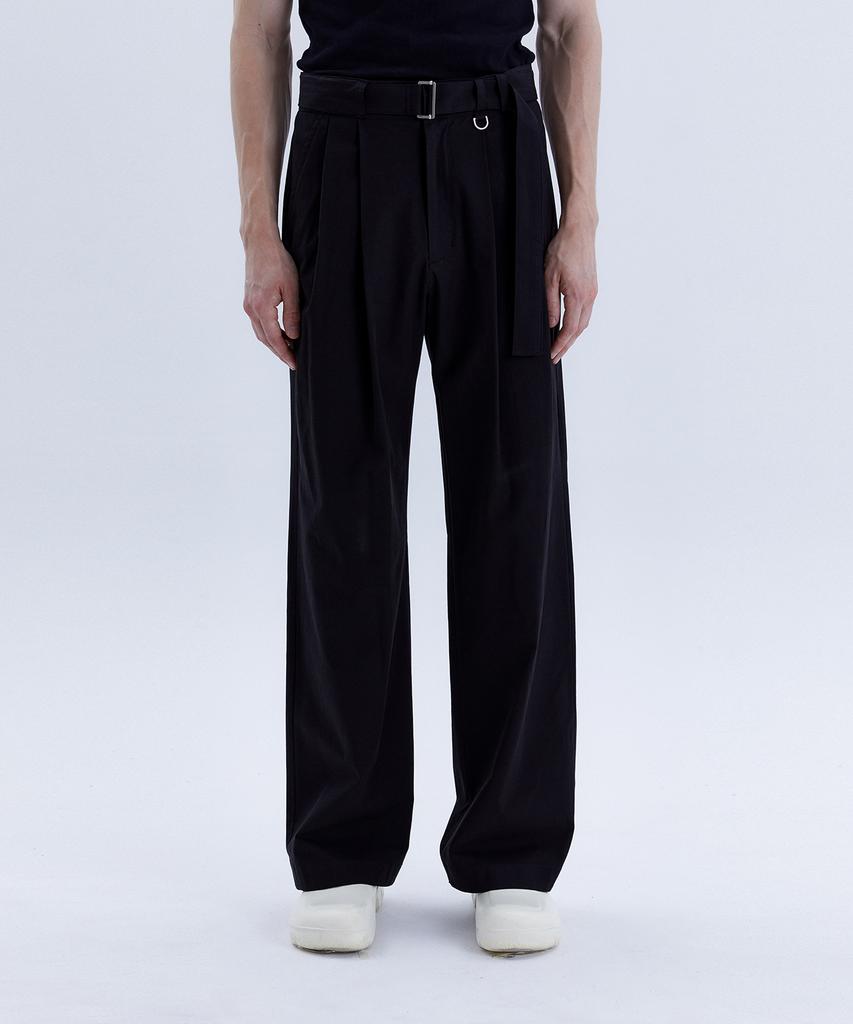 KIMYUNG Belted Wide Pants Black