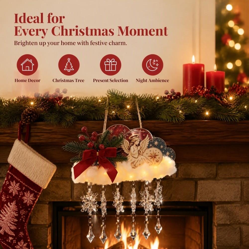 String of Lights Christmas Decoration Ornament Red Fruit Christmas Tree Decoration Night