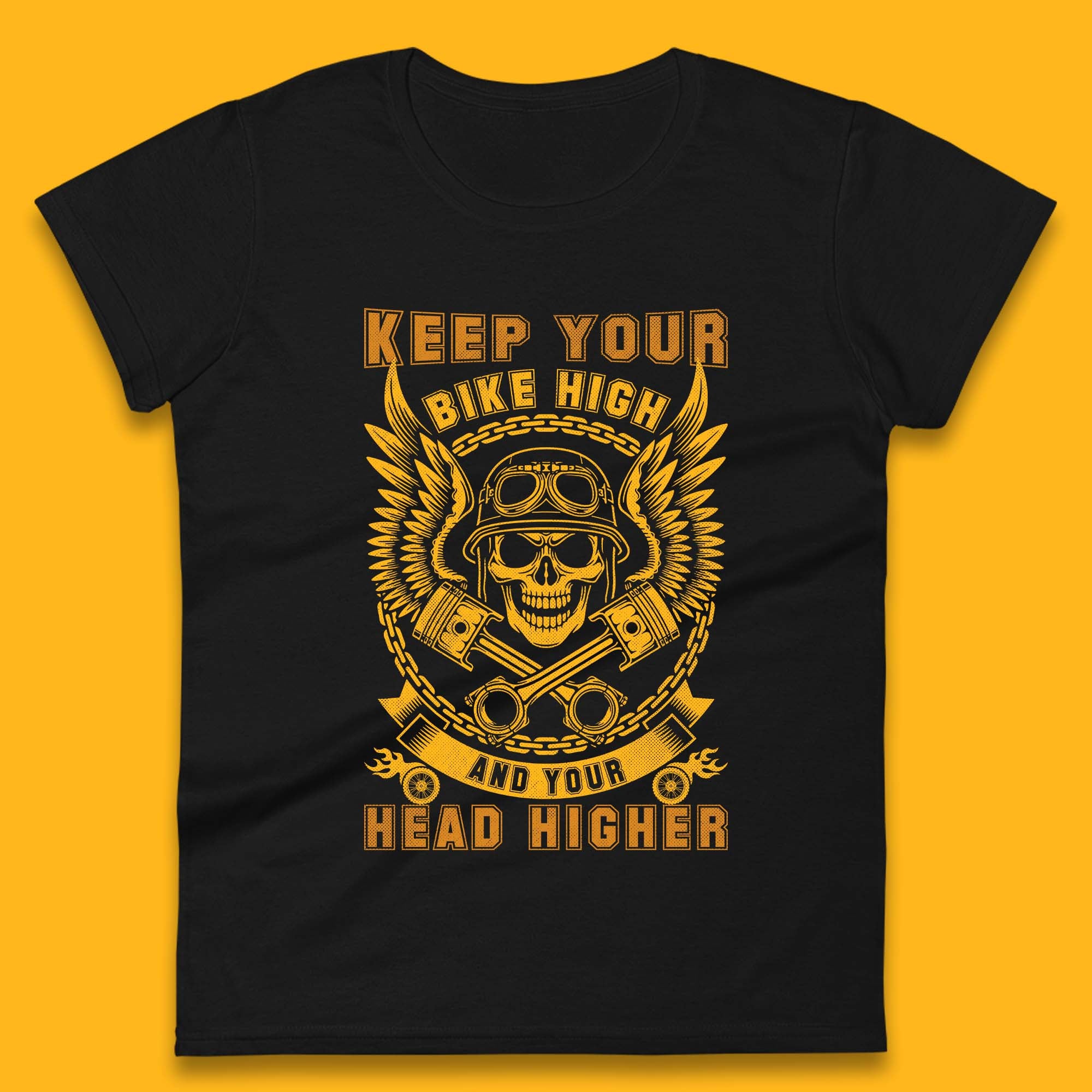 Keep Your Bike High Womens T-Shirt Mens Tops Tees Unisex S