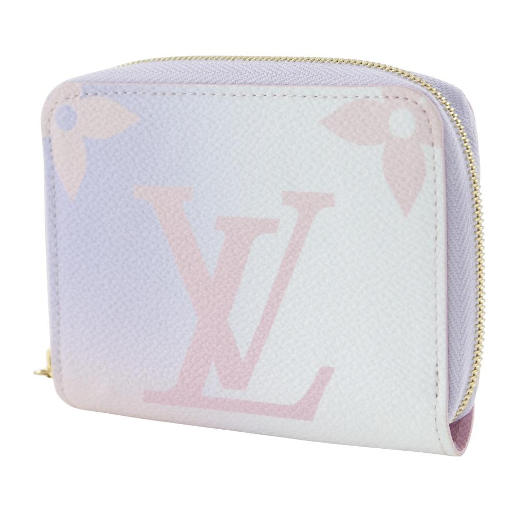 Louis Vuitton Spring In the City Coin Purse M81388 Monogram Sunrise Pastel Zippy Coin Perth Purple Monogram Canvas Women Used