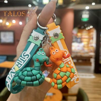 Cool Keychain PVC Snake Charm Dekorativní přívěsek na klíče s lanyardem Kabelka do auta Batoh Telefon Příslušenství k zavazadlům