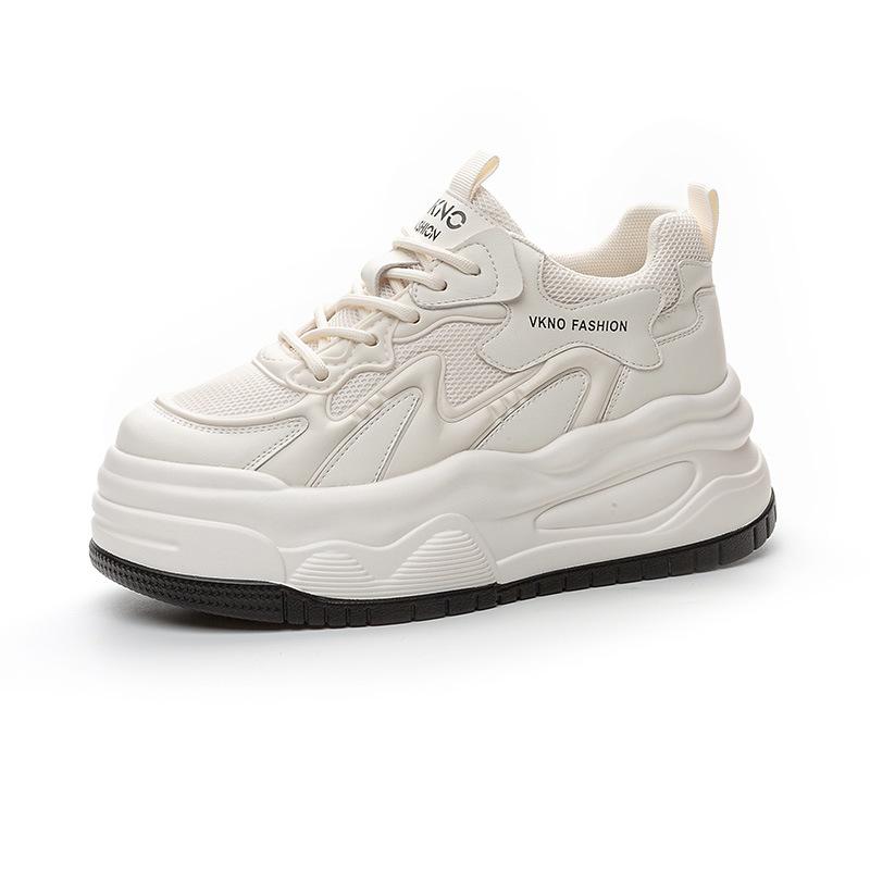 Inner height increase women's autumn new thick-soled white shoes casual shoes low-top breathable sports women's shoes