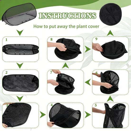 Pop Up Plant Cover Garden Mesh Seedlings Protector with Ground Stakes Garden Row Raised Bed Cover for Vegetables Fruits Herbs from Insects Birds