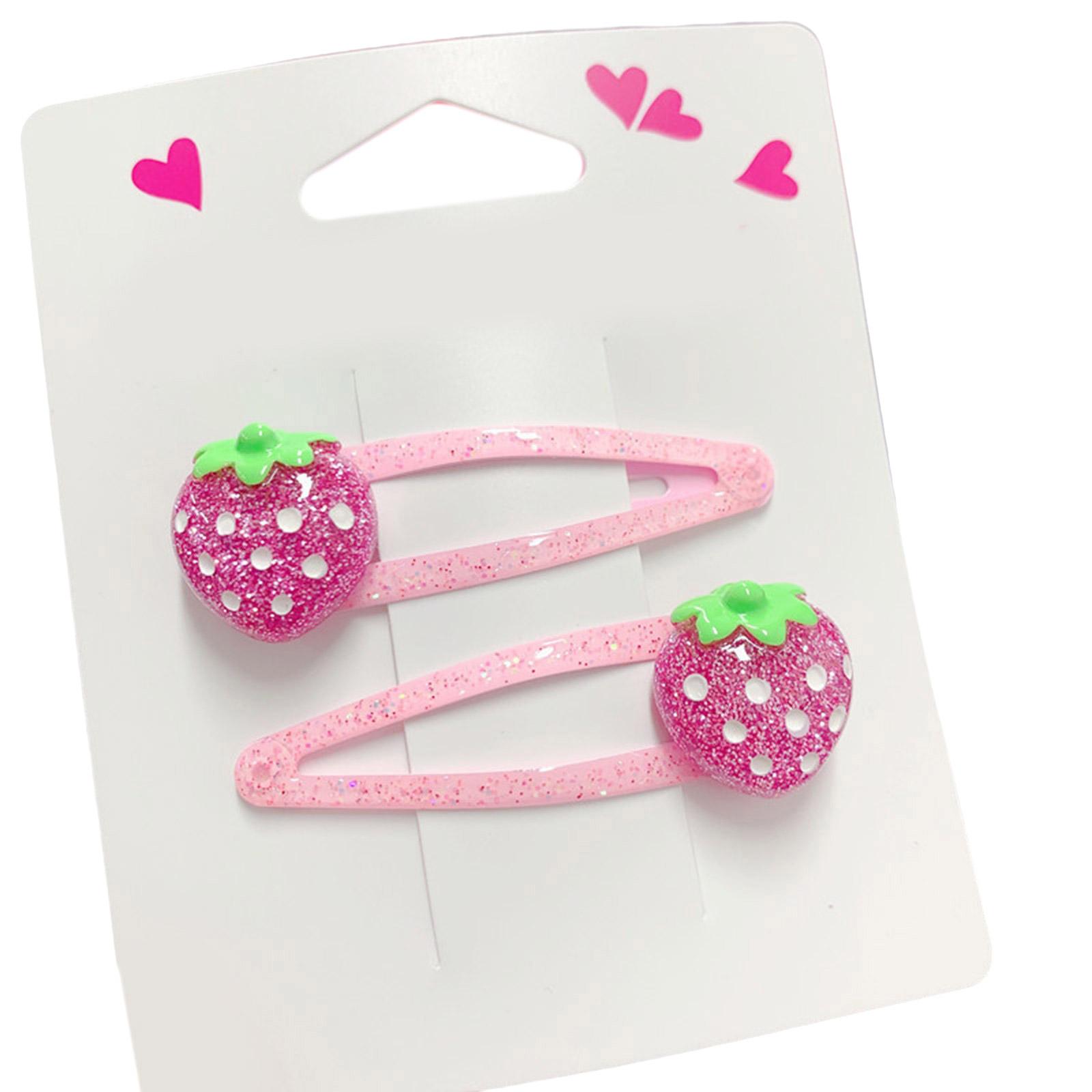 

Enchanting Flower and Cake Hair Clip For Girls 2Pcs Hairpin Headwear Children s Hair Ornaments For Birthday Gifts