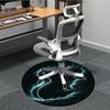 1 Stück Gitarre Wellen Büro Runder Teppich, Matte Geeignet für Büro, Unter Bürostühlen Schlafzimmer Wohnzimmer Heimdekoration, Zimmerdeko
