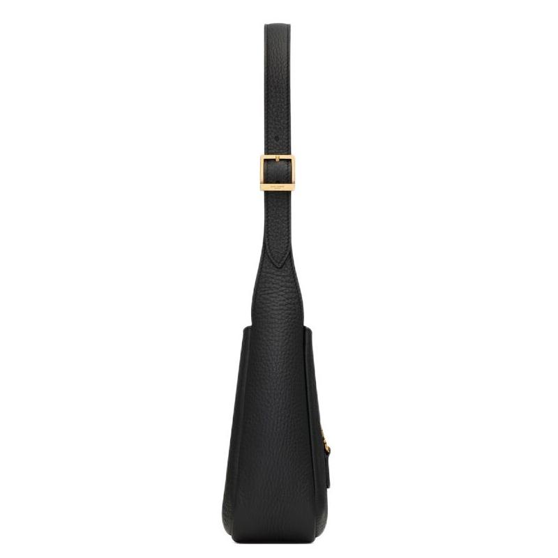 Saint Laurent Le 5 Á 7 Grained Leather Bag Black Women Shoulder_bags 809461-AADUU-1000