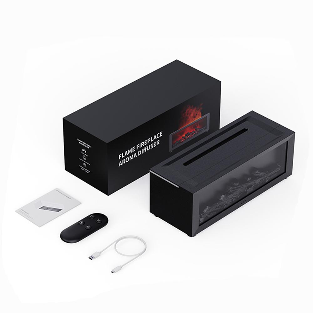 Bedroom Lasting Fragrance Machine Remote Control Simulated Flame Aromatherapy Machine Colorful Light Aroma Air Humidifier Timing
