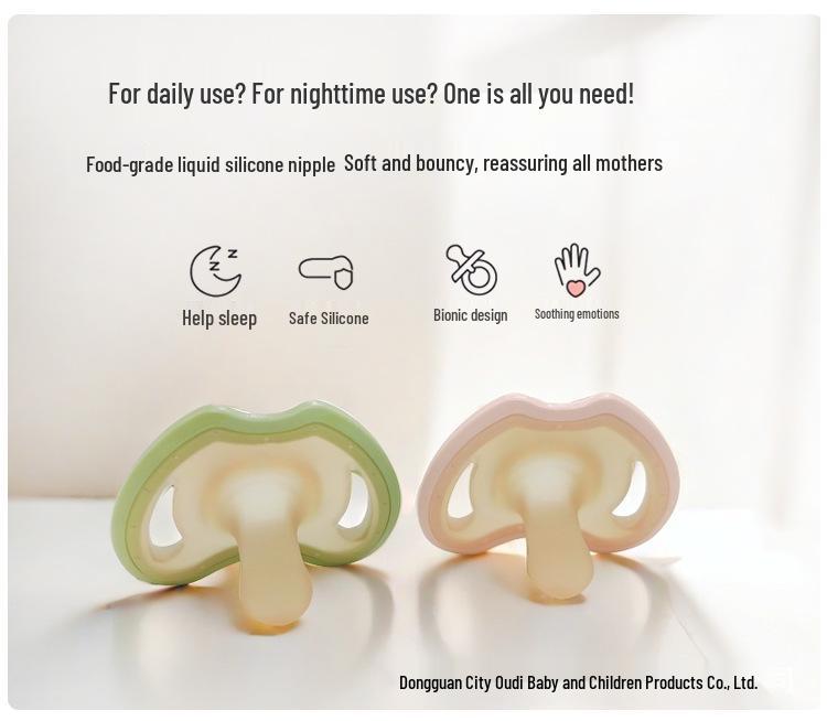 Super Soft Pacifier for Newborns, 0-6 Months, Imitates Breast Milk, Flat Head Design