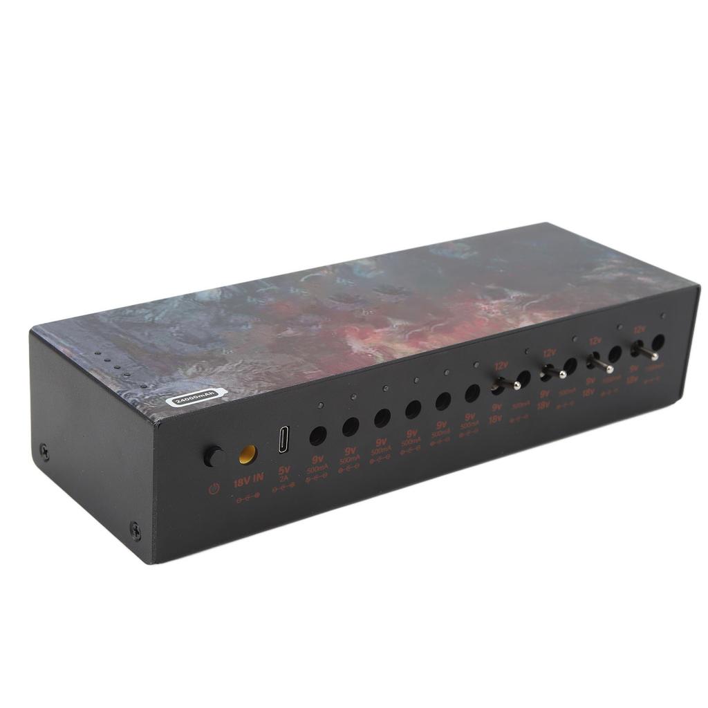Guitar Effect Pedal Power Supply with Adapter True Isolated Pedalboard Power Supply High Power Adjustable Output