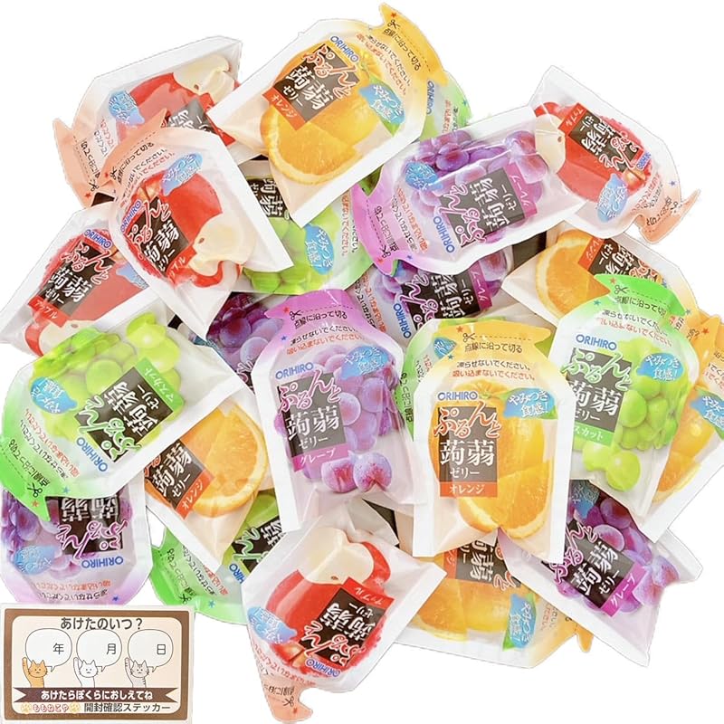 

Orihiro Purunto konjac jelly pouch apple + grape muscat + orange 4 types 10 each Total of 40 pieces jelly + Momonekoya label konnyaku jelly Assortment
