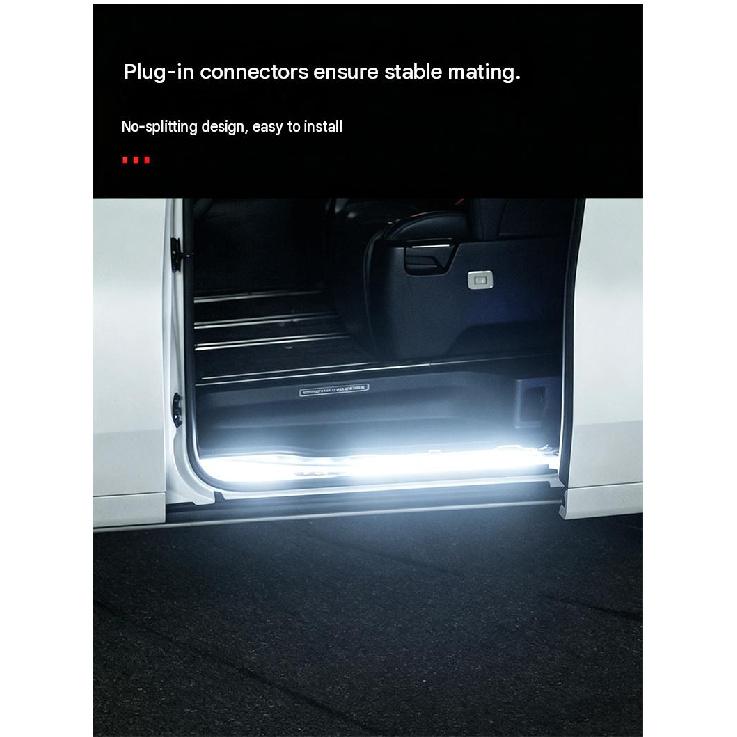 Car Sliding Door Welcome Light for Toyota Alphard Vellfire 30 Series White Door Ground Light Courtesy Lamp Middle Door Lighting Neon Lights 4