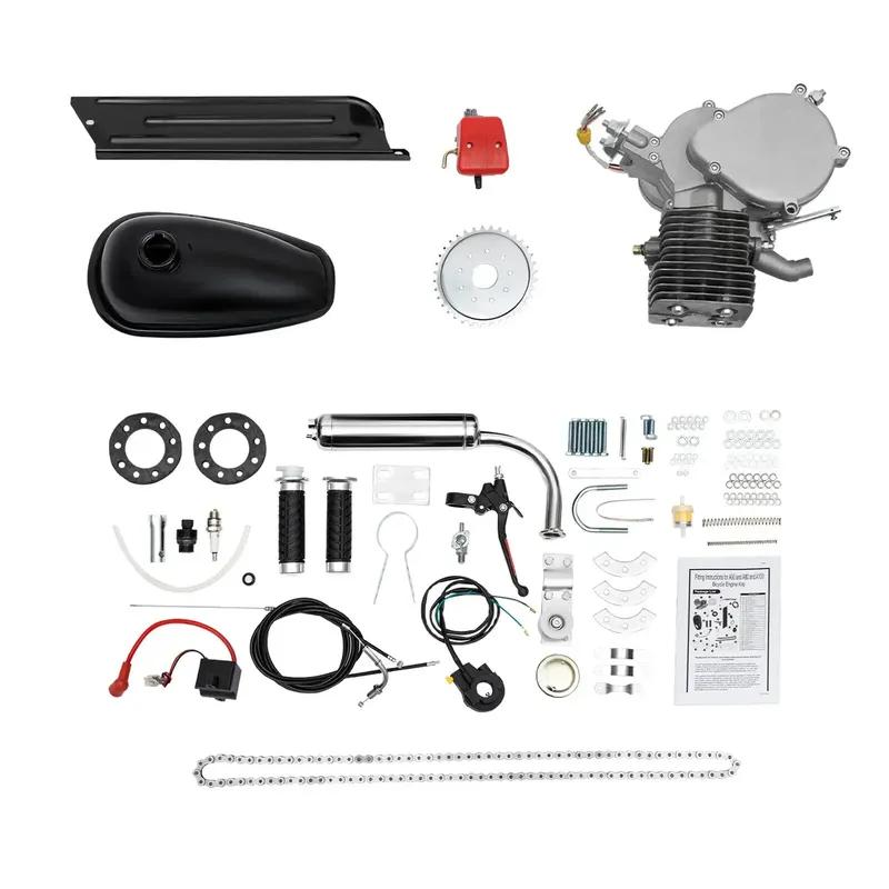 2-Stroke 100CC Bicycle Engine Kit Gas Motorized Bike Motor Full Set CDI Ignition