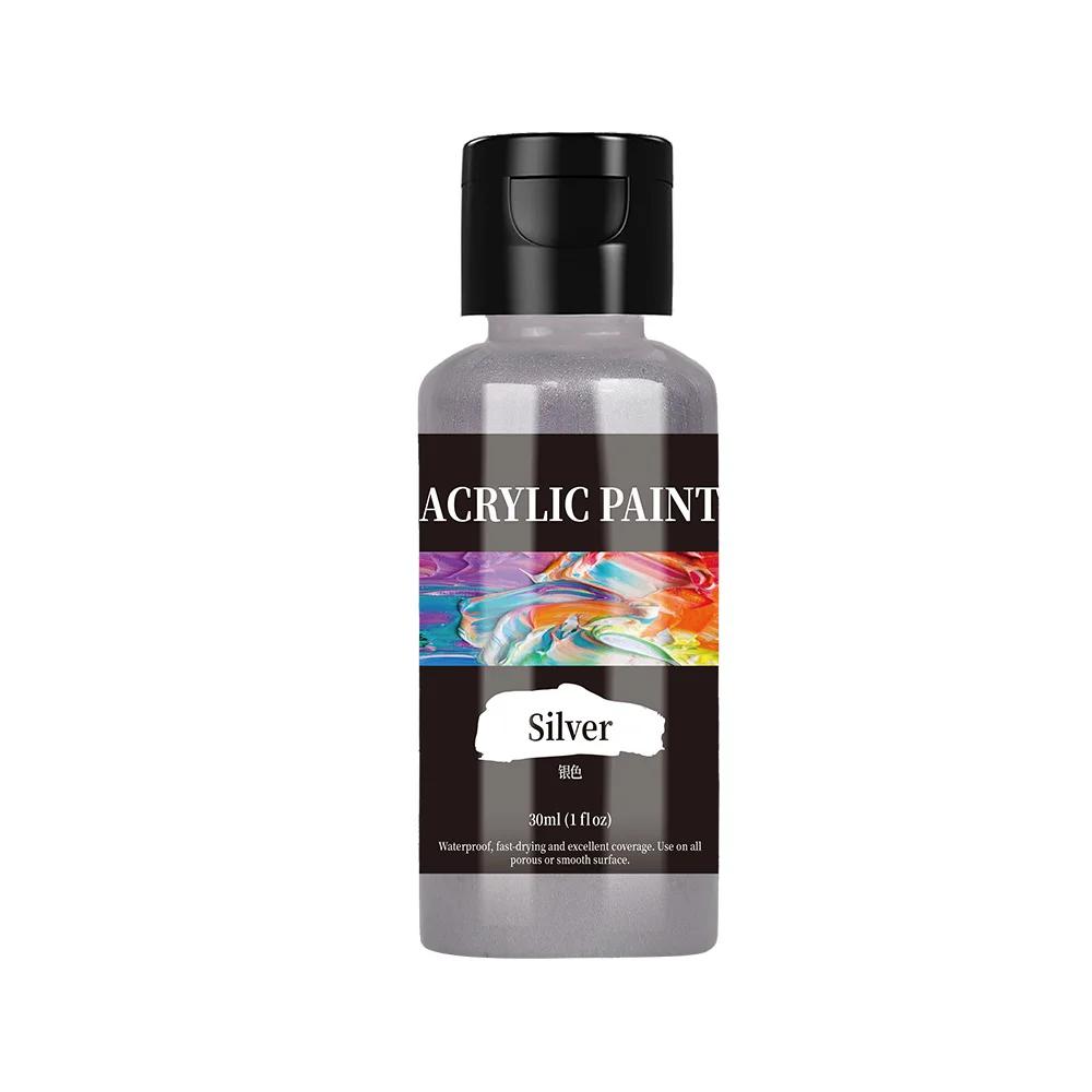 30ml 24 Colour Acrylic Paint Colors Bottled Acrylic Paint Set Paint For Fabric Clothing Painting Rich For Leather DIY Pigment