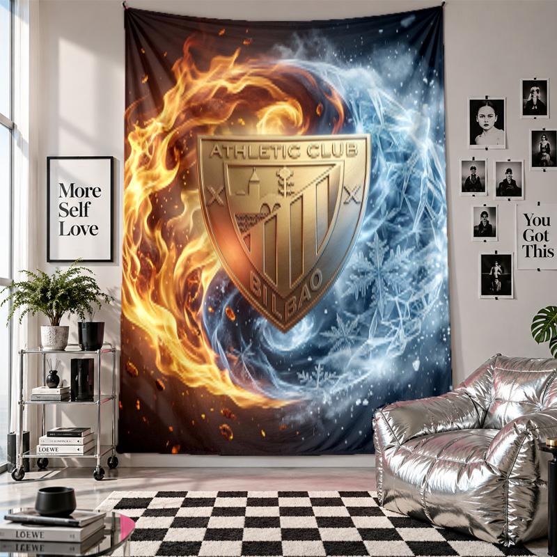 Athletic Bilbao Football Wall Tapestry Home Decor Wall Hanging Cloth for Bedroom Living Room Background