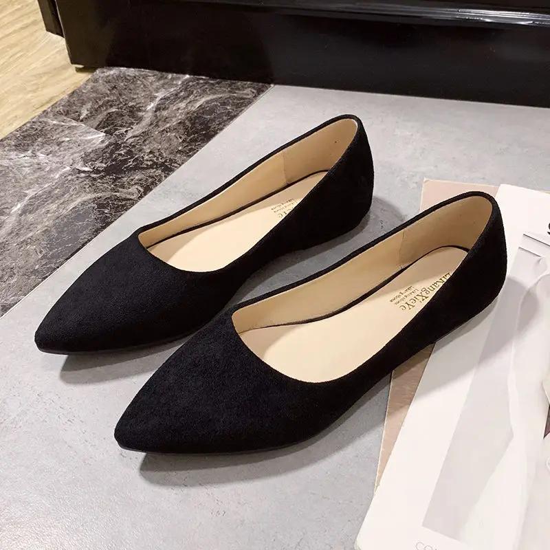 Fashion Wedding Bride Shoe Slip-on Women's Flat Shoes Pointed Toe Elegant Dress Beau Today Chic Point Comfortable Young Ladies Footwear