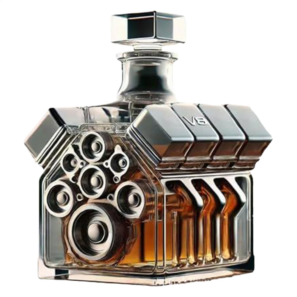 V8 Motoren Form Weindekanter Kristall Whiskey Dekanter Kreativer Alkohol Separator Dekanter Bar Gadgets für Tequila Bourbon Geschenk