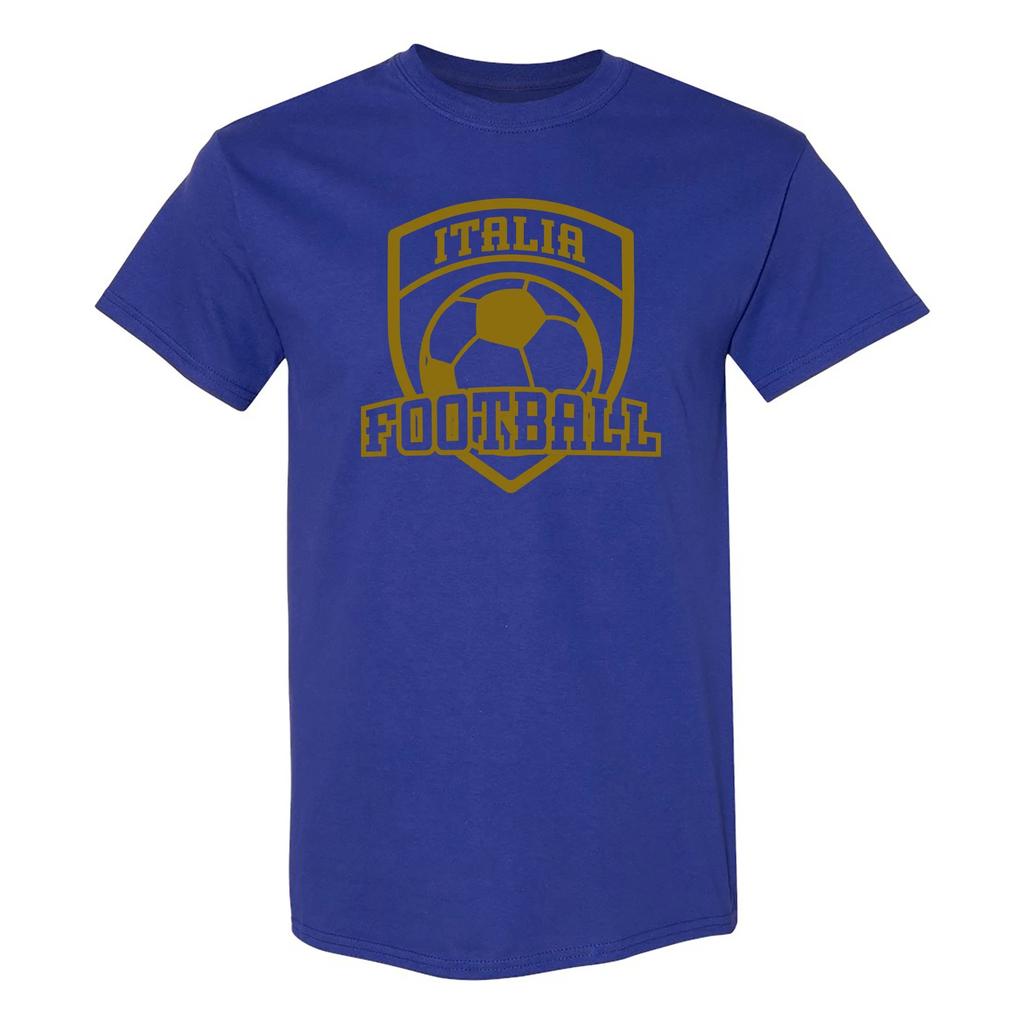 Italia Football - Soccer Sports T Shirt - Cobalt