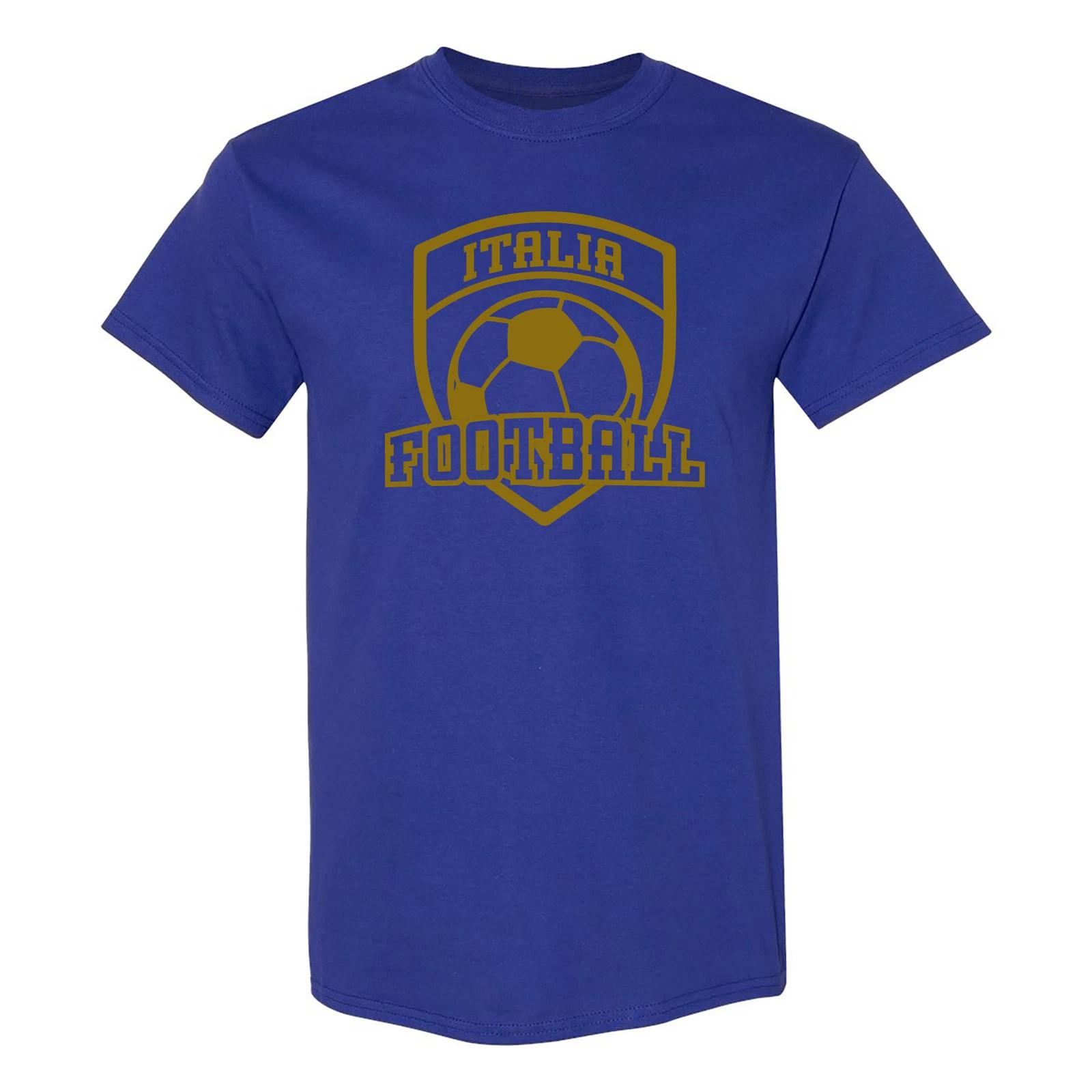 Italia Football - Soccer Sports T Shirt - Cobalt 4XL