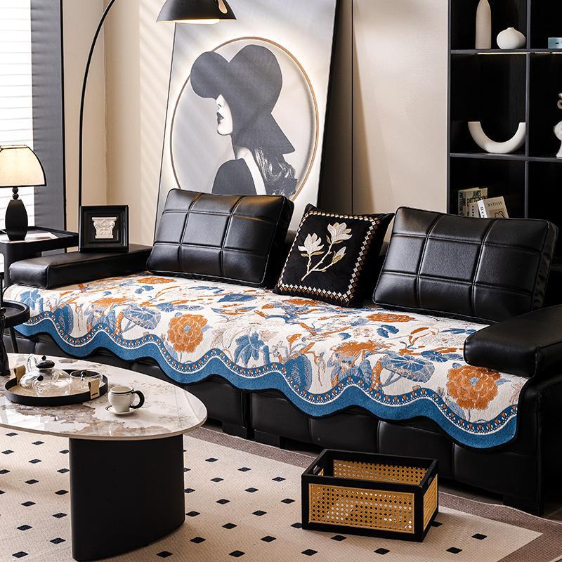 Straight Row Sofa Cushion Universal In All Seasons New Non-Slip Seat Cushion Special-Shaped Light Luxury High-End Sofa Cover Cover Cloth