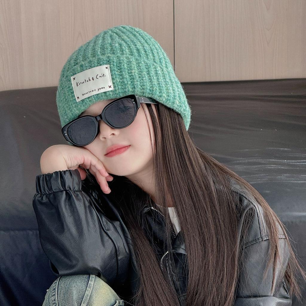 Versatile Face-showing Small Woolen Hat Korean Style Autumn and Winter Soft Girl Fashion Hat Boys and Girls Thickened Windproof Warm Knitted Hat