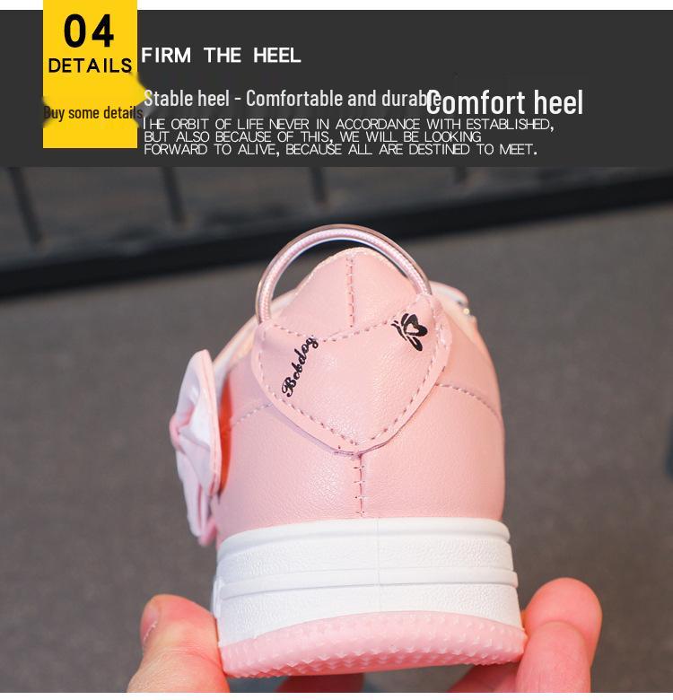 2026 Girls' Versatile Leather Breathable Non-Slip Soft Sole Shoes