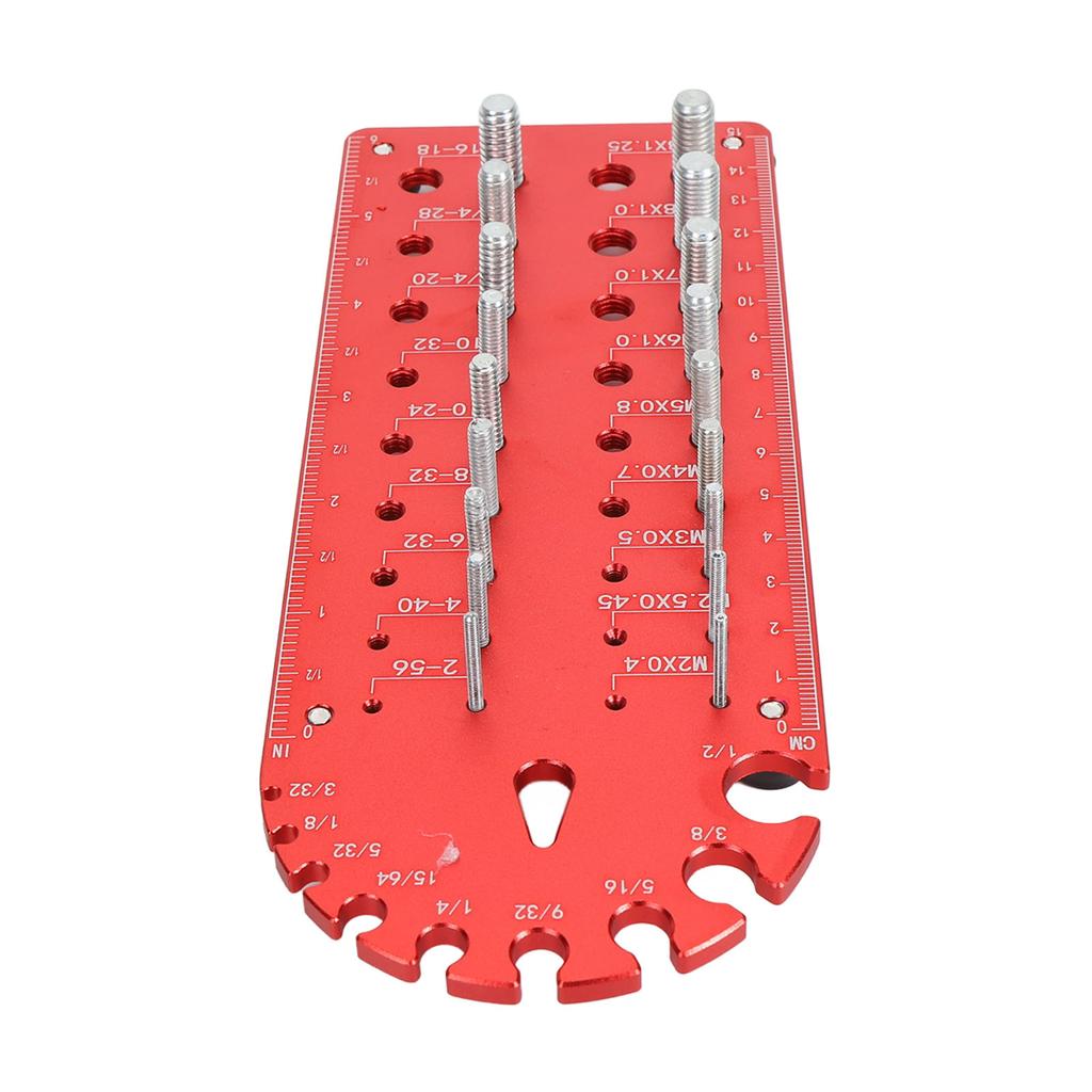 Gewindeprüfer Multifunktional Aluminiumlegierung Tragbar Schraube Mutter Bolzen Gewinde Identifikator Messlehre